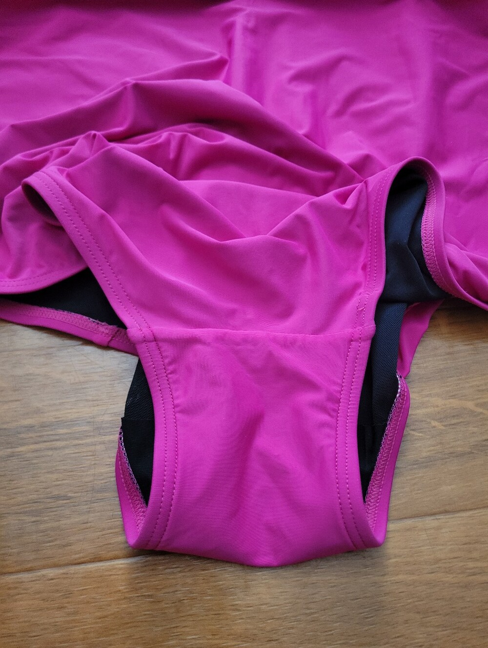 DKNY Hot Pink Liquid Pleated Bandeau Tummy Control One Piece Swimsuit Size 14 - Picture 13 of 15